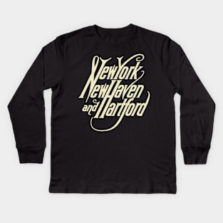 New York New Haven And Hartford Railroad Kids Long Sleeve T-Shirt